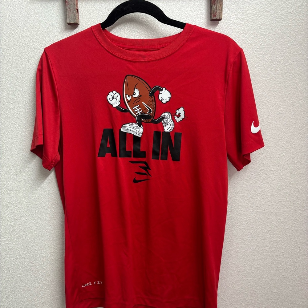 Nike‎ Red 'All In' Kids Tee